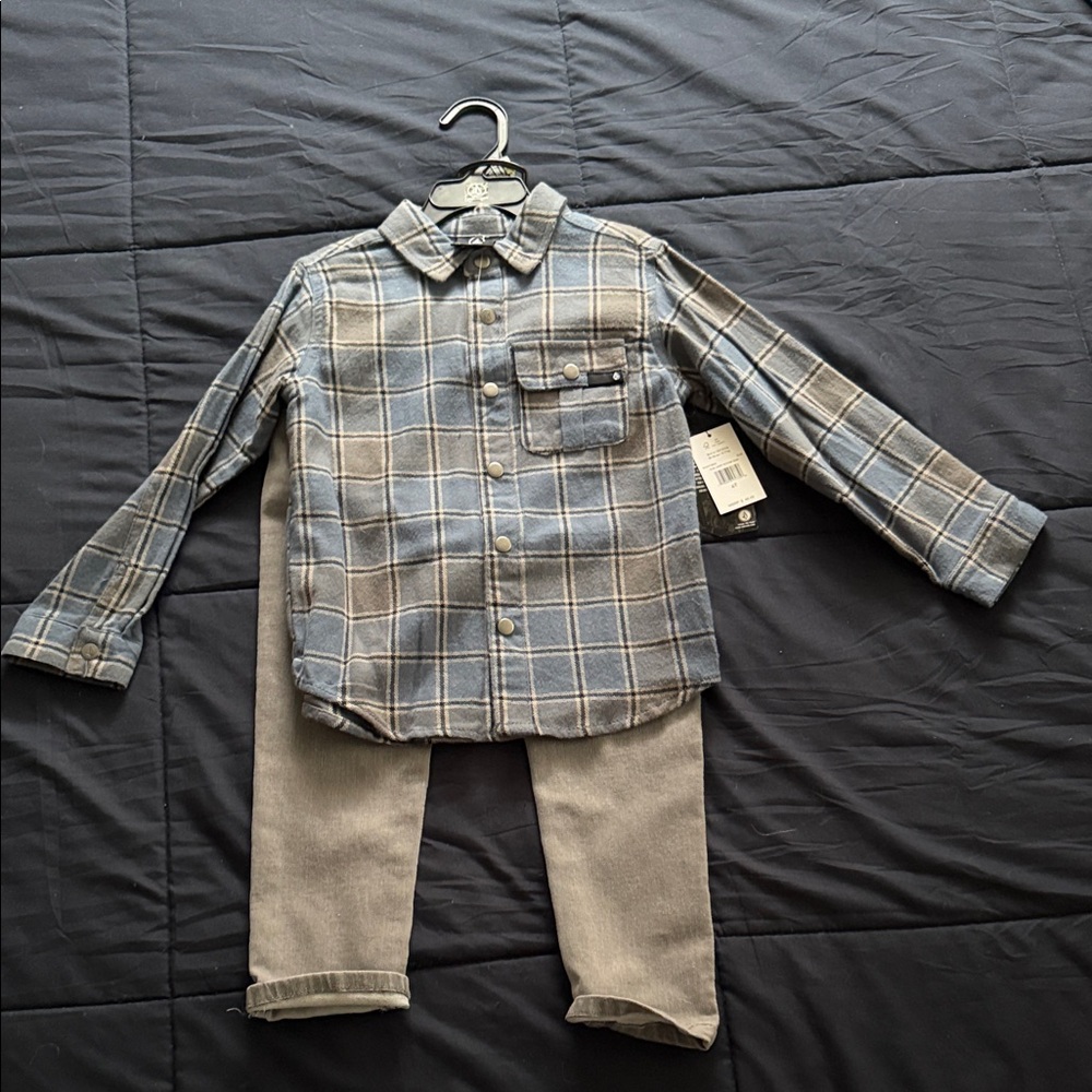 Volcom Blue and Gray Kids Matching Set